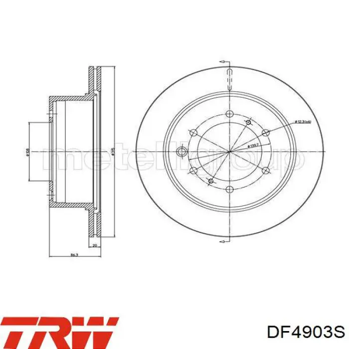 DF4903S TRW Дискові гальма