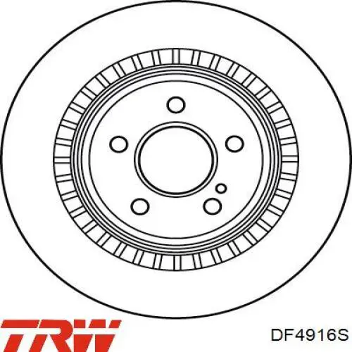 Купити DF4916S TRW Диск заднього гальма