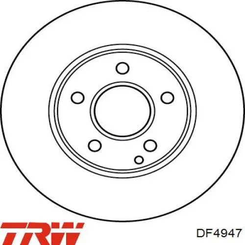 Диск переднього гальма TRW DF4947 ціна, від 47.31 USD