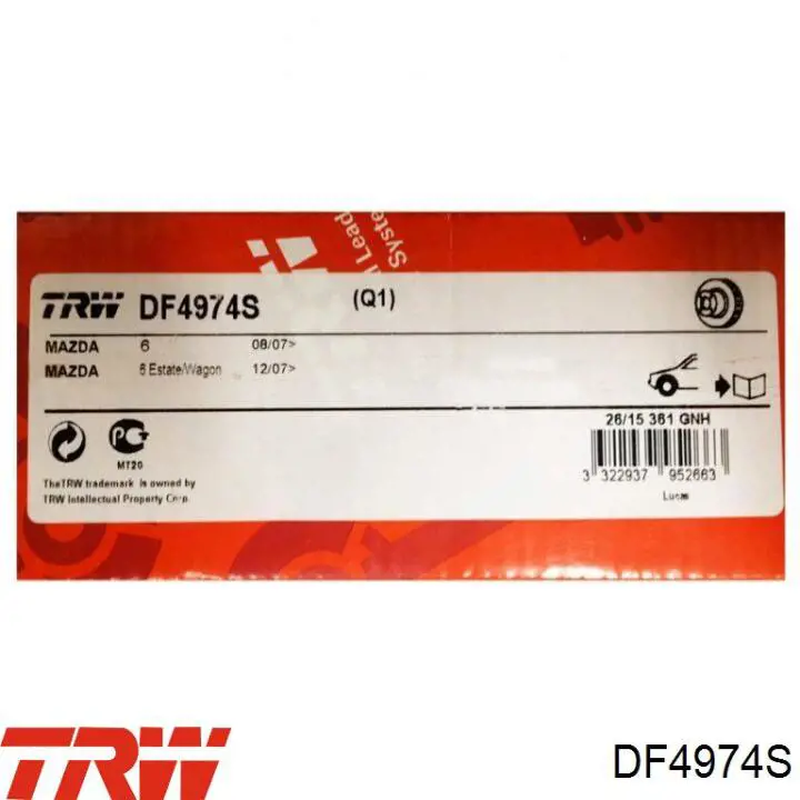 Купити DF4974S TRW Ротор гальмівний