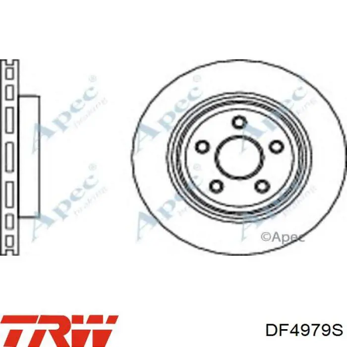 Задні дискові гальма TRW DF4979S ціна, від 94.87 USD