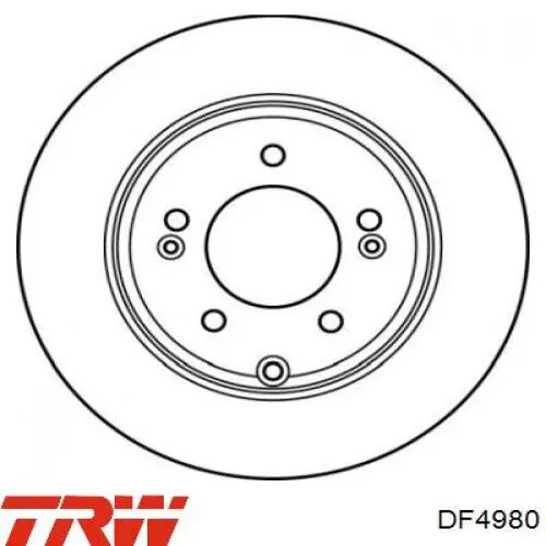 Купити DF4980 TRW Диск заднього гальма