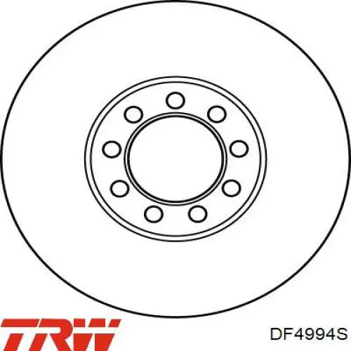 Диск переднього гальма TRW DF4994S ціна, від 55.27 USD