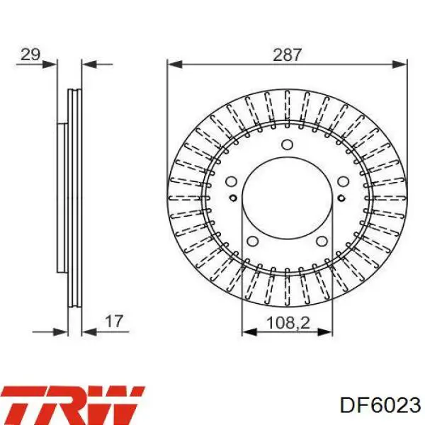 Диск переднього гальма Delphi BG3821 ціна, від 32.19 USD