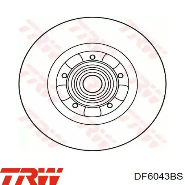 DF6043BS TRW диск гальмівний задній