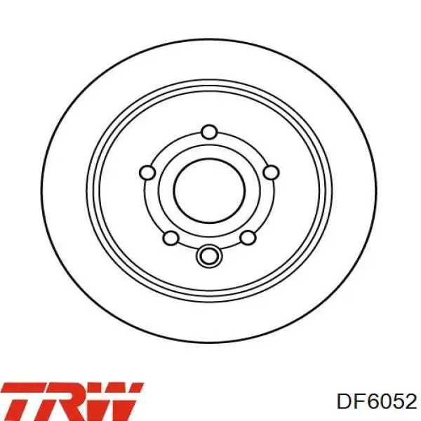 Купити DF6052 TRW Диск заднього гальма