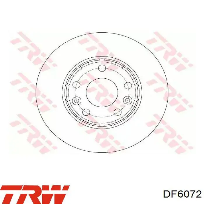 DF6072 TRW диск гальмівний передній