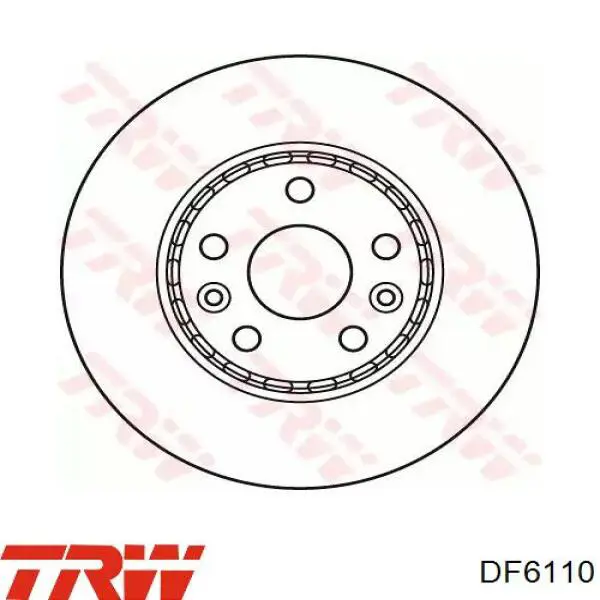 DF6110 TRW диск гальмівний передній