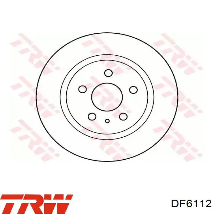 DF6112 TRW диск гальмівний задній