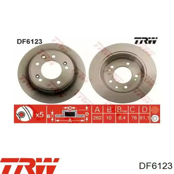 Гальмівні диски DF6123 TRW