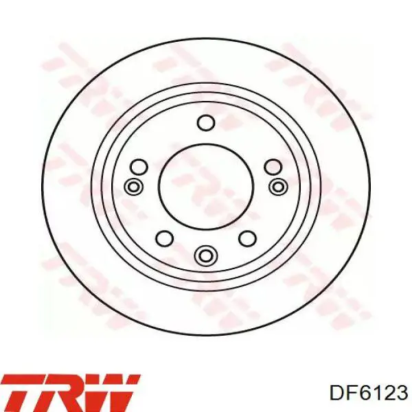 DF6123 TRW диск гальмівний задній