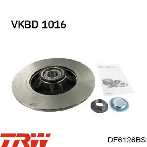Диск гальмівний задній TRW DF6128BS