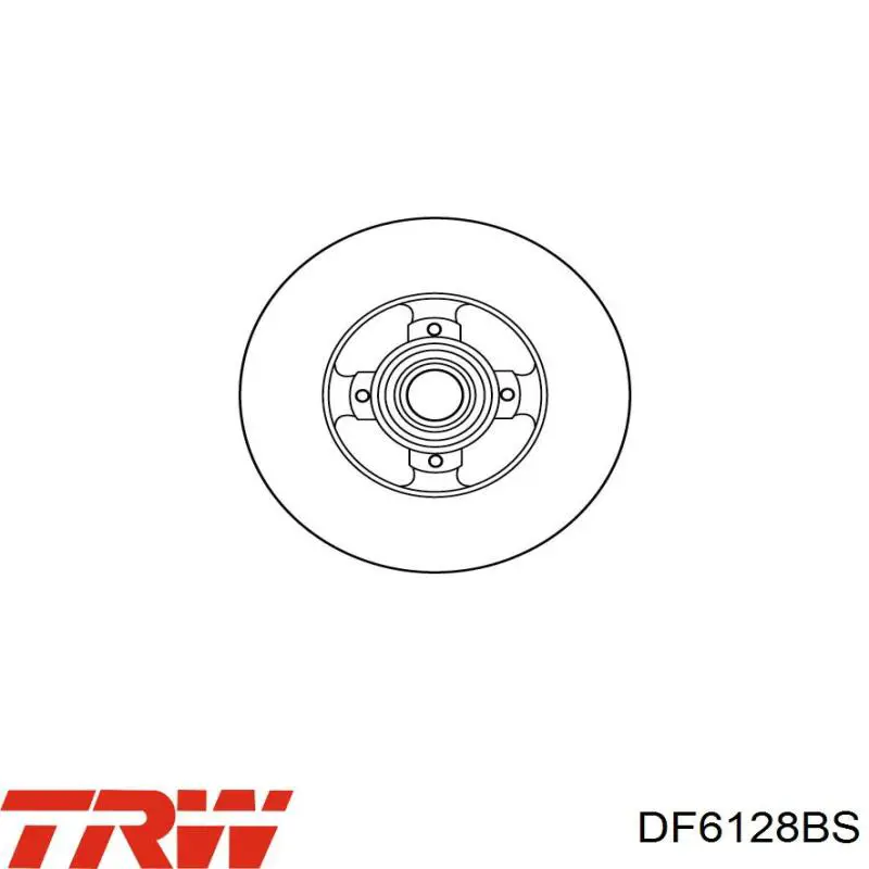 Купити DF6128BS TRW Диск заднього гальма