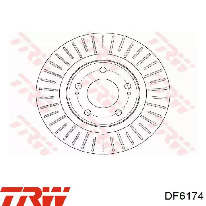 DF6174 TRW Диск тормозной передний (Dia.mm.: 294x24, Вентилируемый)