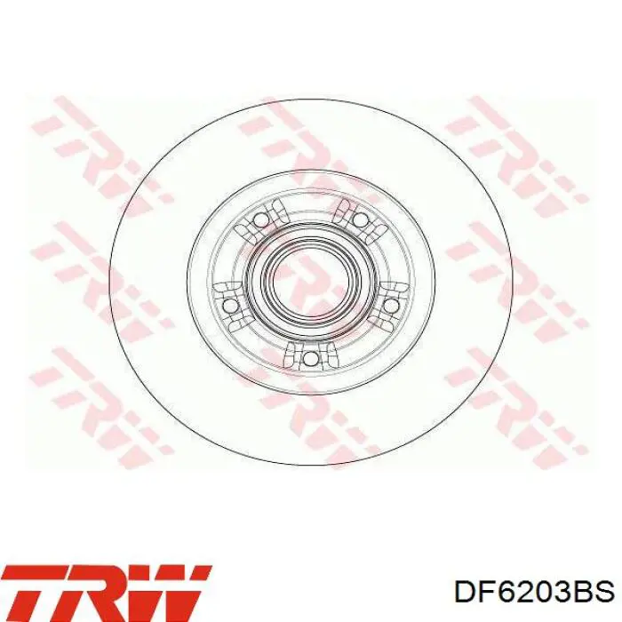 DF6203BS TRW диск гальмівний задній