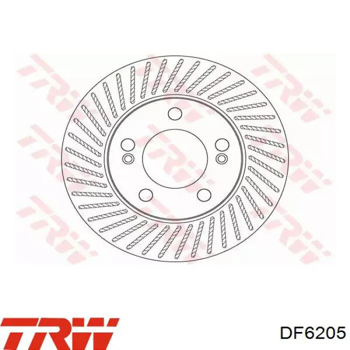 DF6205 TRW диск гальмівний передній