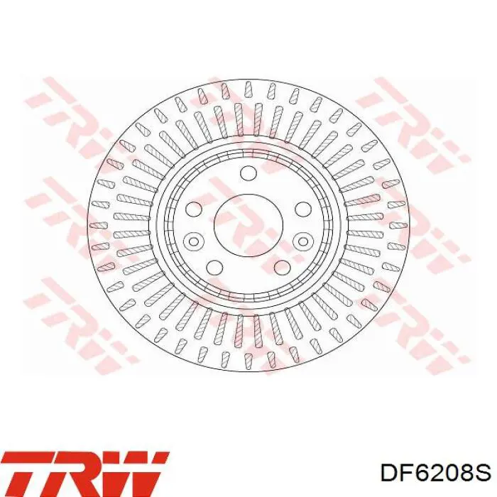 DF6208S TRW диск гальмівний передній