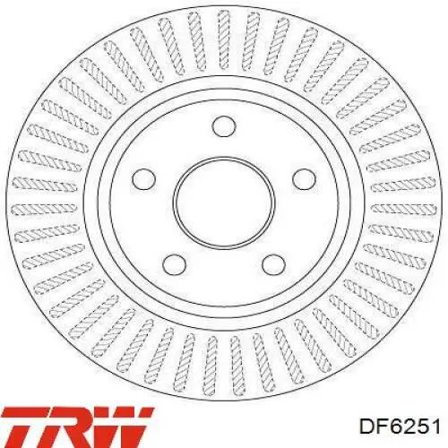 Диск переднього гальма TRW DF6251 ціна, від 53.50 USD