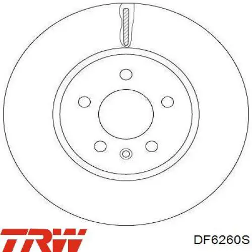 Диск переднього гальма TRW DF6260S ціна, від 74.78 USD