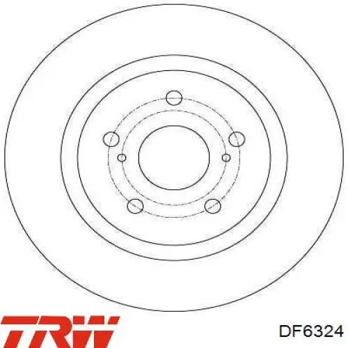 Купити DF6324 TRW Диск заднього гальма