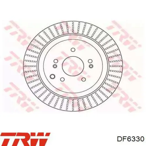 DF6330 TRW диск гальмівний задній