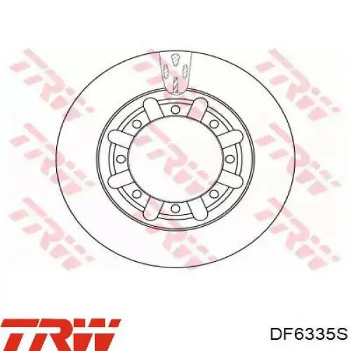 Купити DF6335S TRW Диск заднього гальма