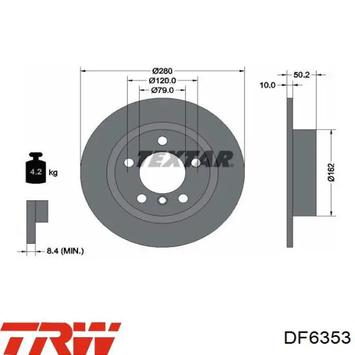 Диск гальмівний задній Blue Print ADB114313