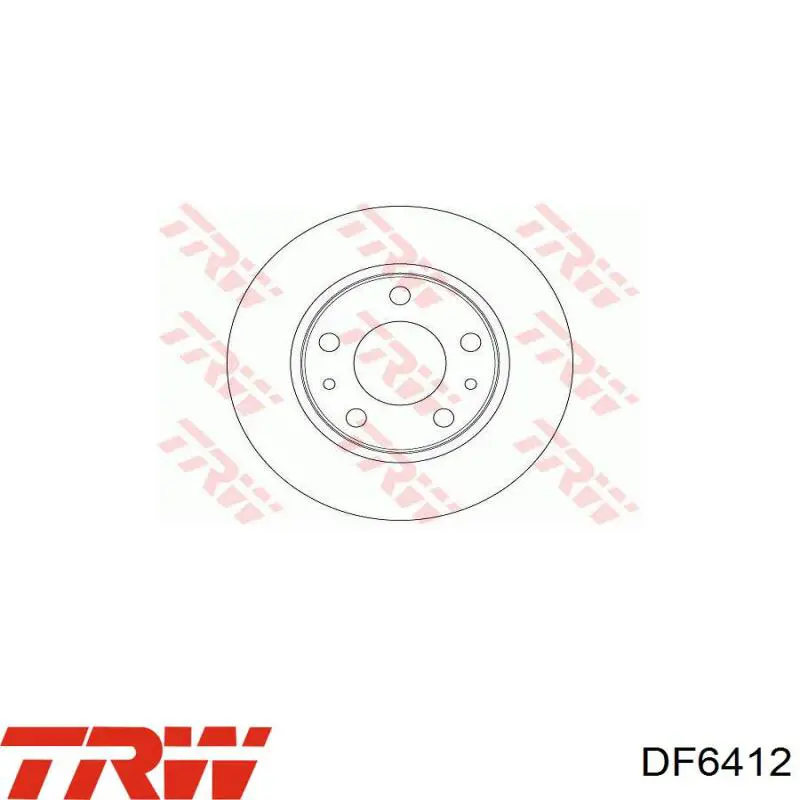DF6412 TRW диск гальмівний передній