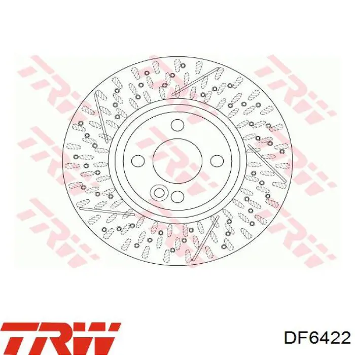 Гальмівні диски передні DF6422 TRW