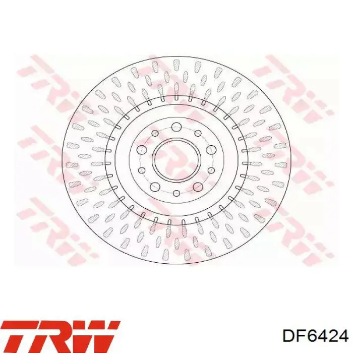 DF6424 TRW диск гальмівний передній
