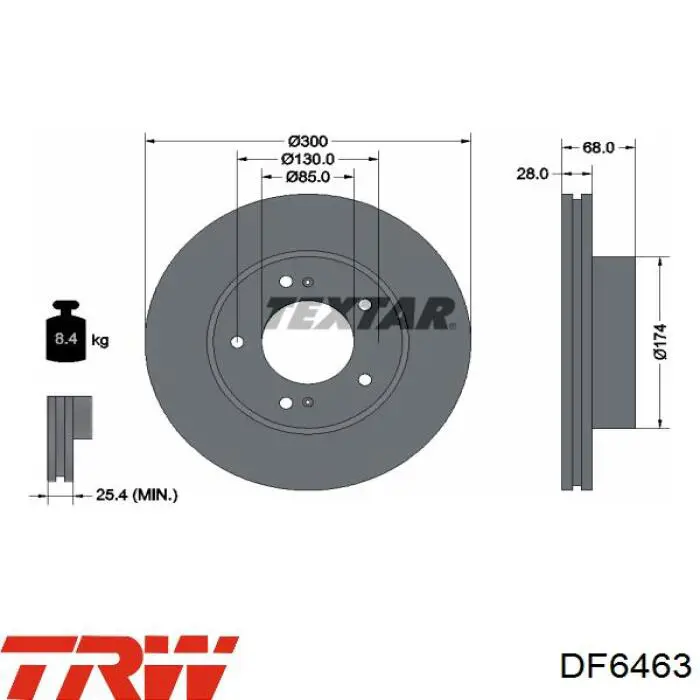 Диск гальмівний передній Blue Print ADG043117
