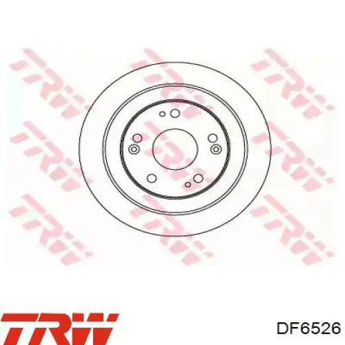 Купити DF6526 TRW Диск заднього гальма