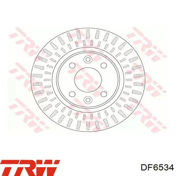 DF6534 TRW диск гальмівний передній