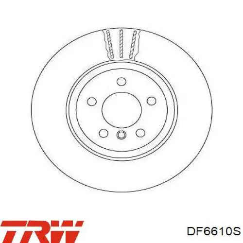 DF6610S TRW диск гальмівний задній