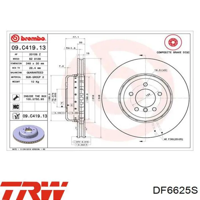 Купити RT21566HPGLT5 Rotinger Ротор гальмівний
