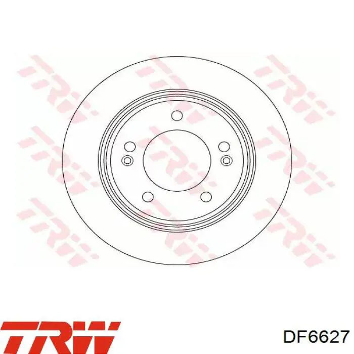 DF6627 TRW диск гальмівний задній