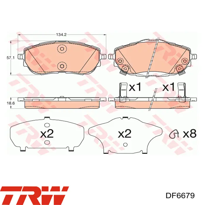Гальмівні диски передні DF6679 TRW