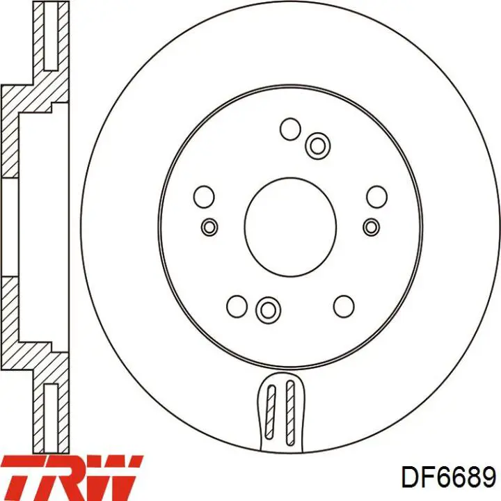 Диск гальмівний передній TRW DF6689