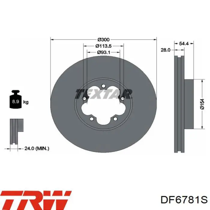 Диск переднього гальма Daco 601016 ціна, від 66.04 USD