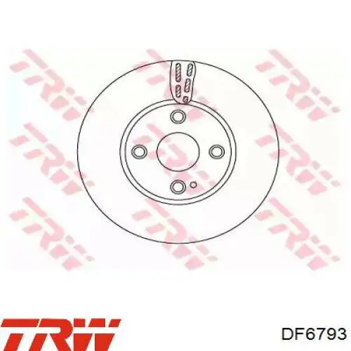 DF6793 TRW Гальмо дискове переднє