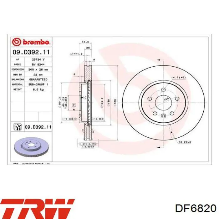 Диск переднього гальма Rotinger 21885GLT5 ціна, від 60.35 USD
