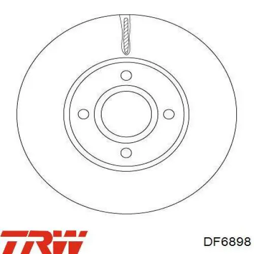 DF6898 TRW Гальмо дискове переднє
