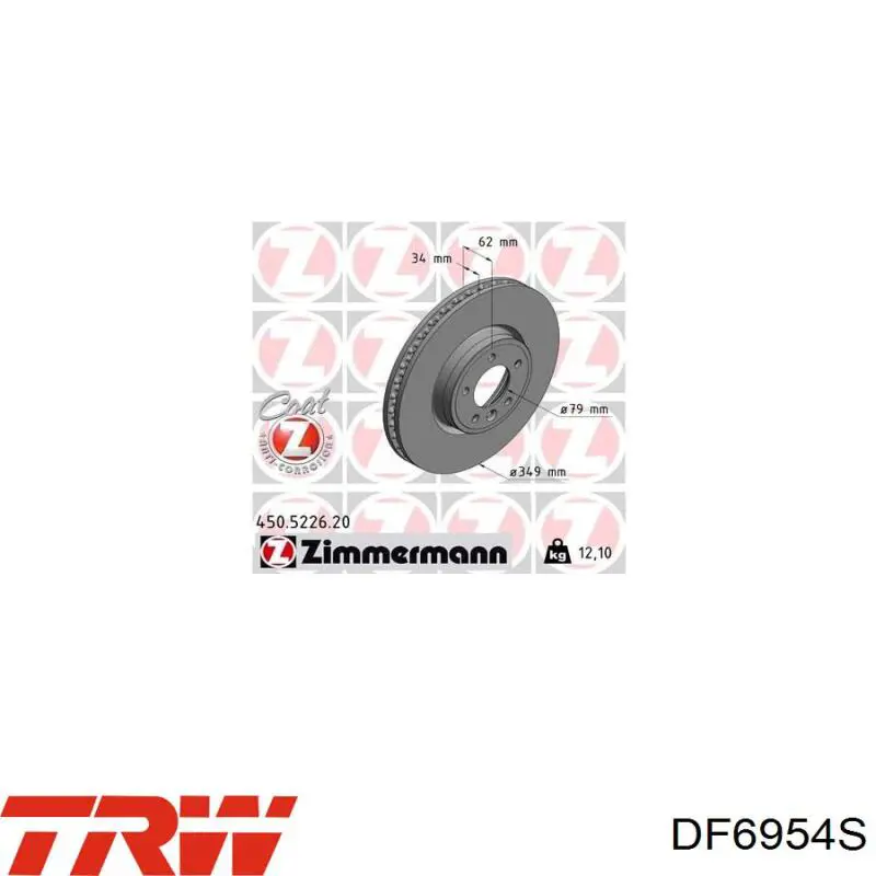 Купити 450522620 Zimmermann Ротор гальмівний