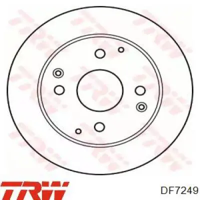 Диск гальмівний задній DF7249 TRW