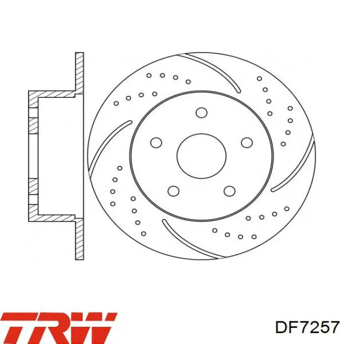 Диск гальмівний задній TRW DF7257