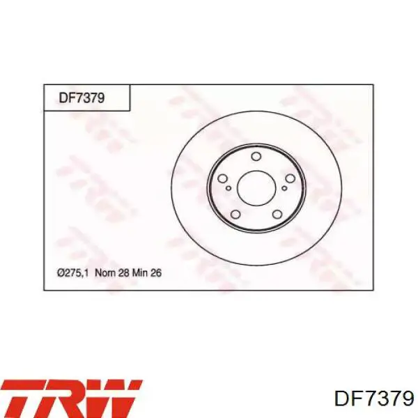 4351206060 Toyota Гальмо дискове переднє