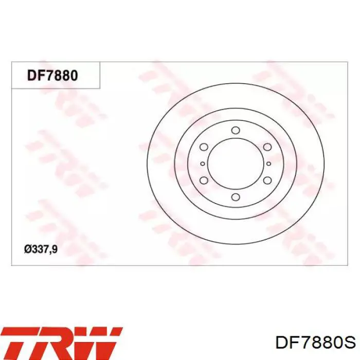 Диск гальмівний передній DF7880S TRW