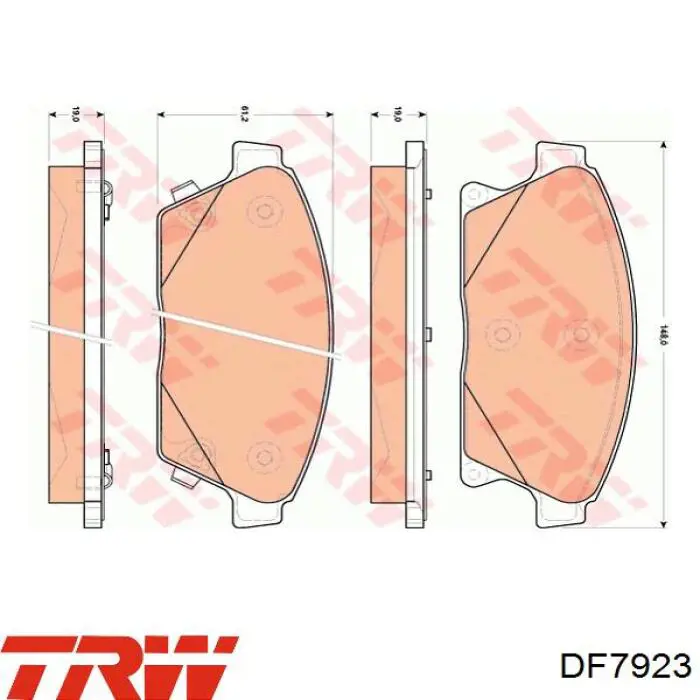 DF7923 TRW Гальмо дискове переднє