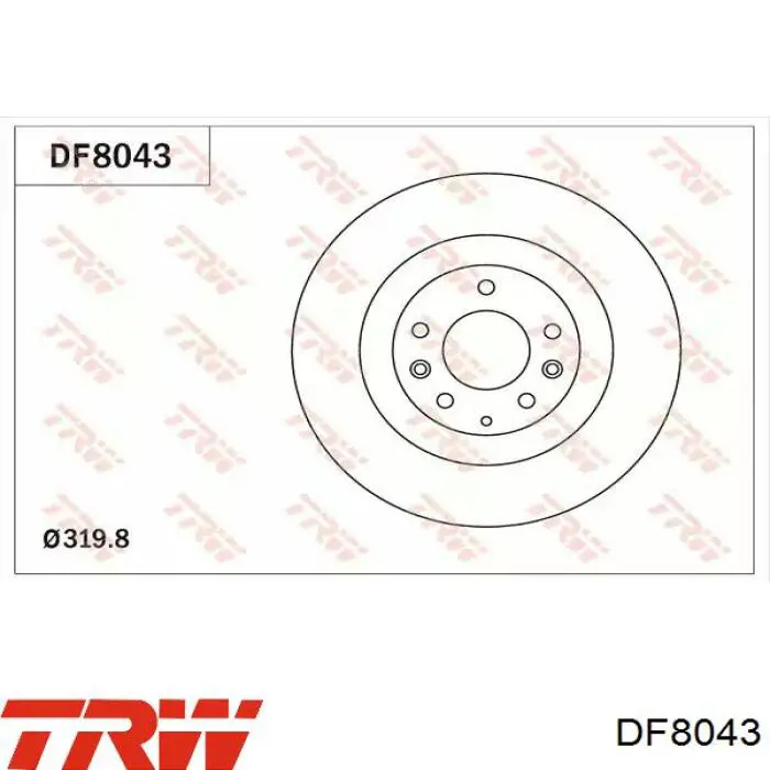 DF8043 TRW диск гальмівний передній