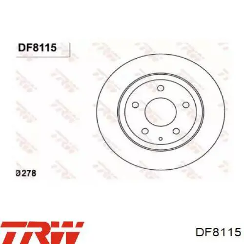 Диск гальмівний задній TRW DF8115